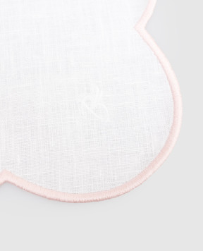 Truffle Bee Белая сервировочная салфетка Vienna из льна LN23C17S1