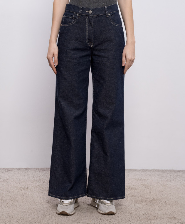 Peserico Синие джинсы с льном P04756L1207934 изображение 3