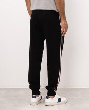 Versace Черные джоггеры с вышивкой логотипа 10257411A18340