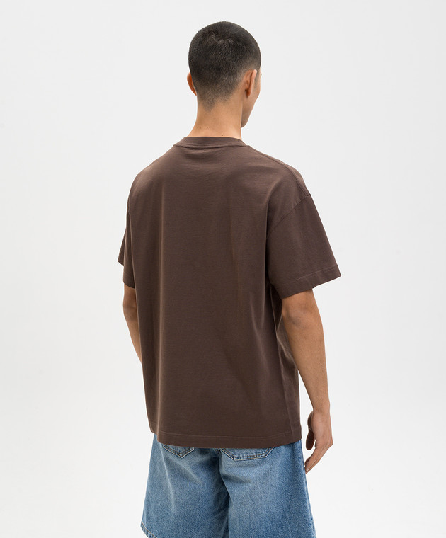 Palm Angels Коричнева футболка Spray Bear PMAA109S26JER001 зображення 4