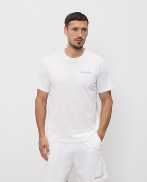 Sporty & Rich Футболка кольору айворі з принтом логотипа TO11975325WH01
