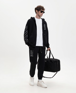 Off-White Черная спортивная куртка Double Arrow 44MBE015S26F002