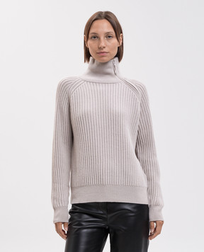 Allude Бежевий светр з вовни та кашеміру з блискавкою 26517621