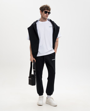 Off-White Біла футболка з брендовим принтом 44MAA120S26J00E