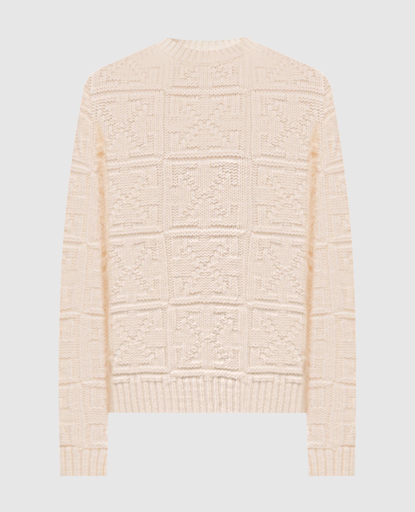 Белый свитер с шерстью в эмблеме шаблон