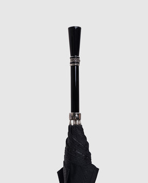 Pasotti Черный зонтик-трость Luxury OMITUO478RASO62781