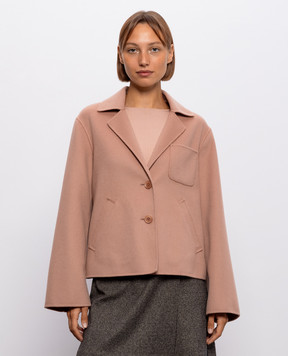 Max Mara Weekend Розовое укороченное пальто PELOTA с шерстью WKDPELOTA