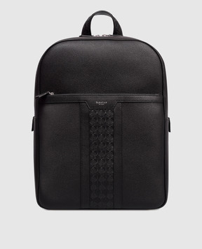 Serapian Чорний шкіряний рюкзак з плетінням SRCMOMLL738431A001
