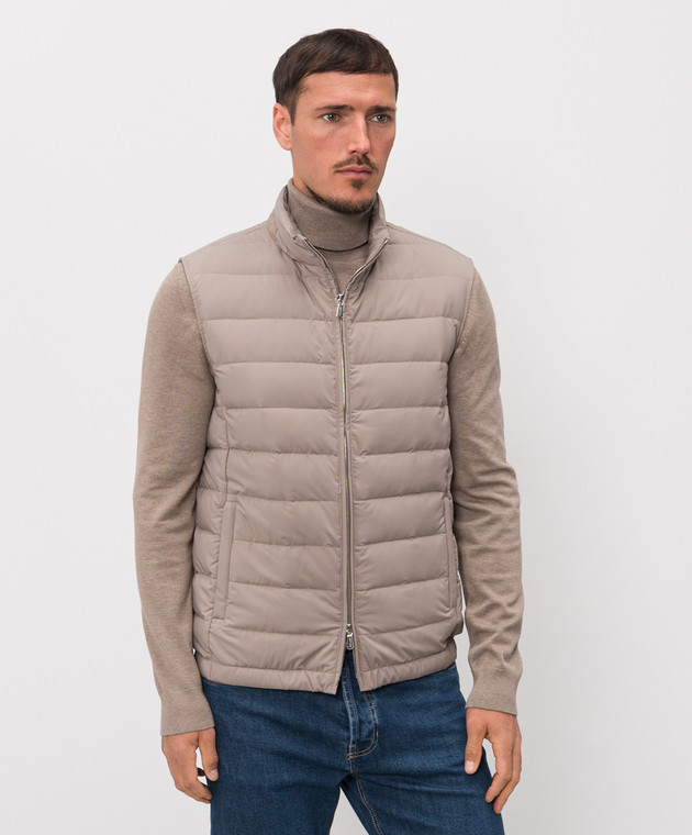 Enrico Mandelli Бежевий пуховий жилет 3T570A519V зображення 3
