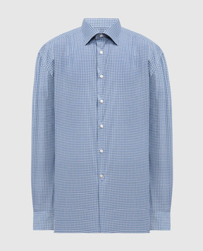 Stefano Ricci Блакитна сорочка в клітинку MC003678L2420