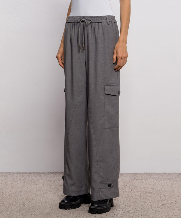Twinset Серые брюки карго 262LI2WBB изображение 3