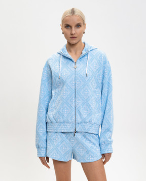 Casablanca Голубая спортивная куртка в узор WSP26JTP46501