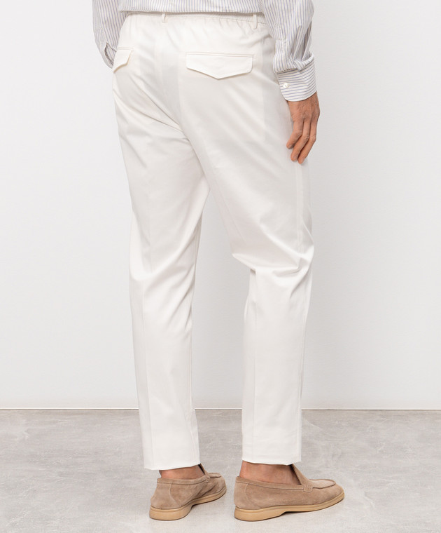 Peserico Брюки цветные айвори с нашивкой логотипа R54774D02448 изображение 4