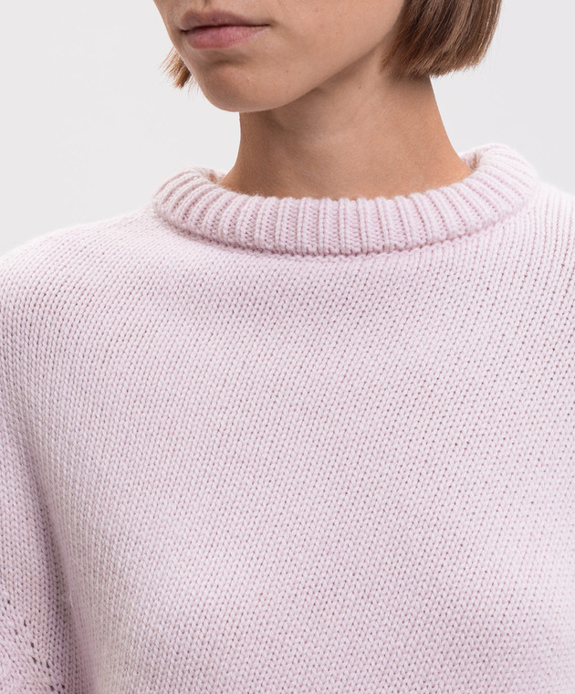 Jil Sander Розовый свитер из шерсти и кашемира J02GP0277J14860 изображение 5