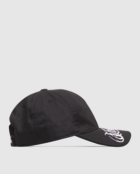 Vetements Чорна кепка з вишивкою логотипа UA66CA140B