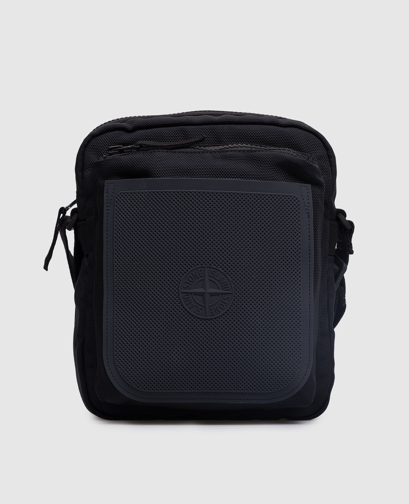 

Синяя сумка с фактурным логотипом, Синий, Сумки через плечо