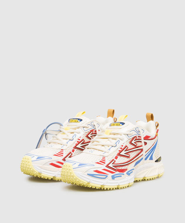 Off-White Белые кожаные кроссовки OWIA289S26FAB006 изображение 2