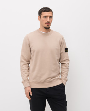 Stone Island Бежевый свитшот с патчем логотипа L1S156100060S0051