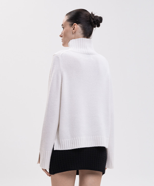 Allude Светр з кашеміру кольору айворі з розрізами 26511185 зображення 4