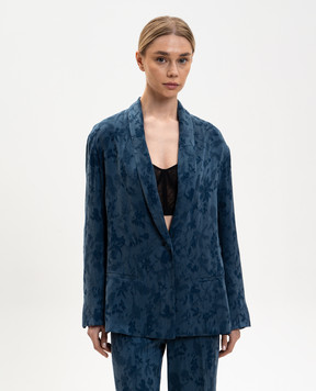 Momoni Синий жакет PICEA в узор MOJA003MO13
