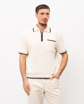 Mackage Бежевое поло Estaban с контрастным окантованием ESTABAN