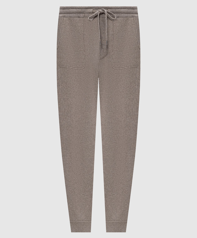 Brunello Cucinelli Бежевые джоггеры из кашемира M22704849G