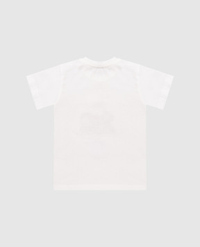 Dolce&Gabbana Дитяча біла футболка з принтом та логотипом DG L1JT7WG7PNH