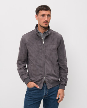 Enrico Mandelli Серая замшевая куртка 3T920A7608