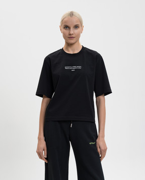 Off-White Черная футболка с логотипом 2AA124S26JER006