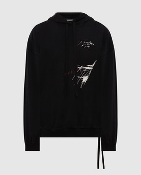 Ann Demeulemeester Черные худи Bardi Comfort B0014213FA185
