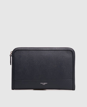 Dolce&Gabbana Синій шкіряний клатч Atene BM2528A0701