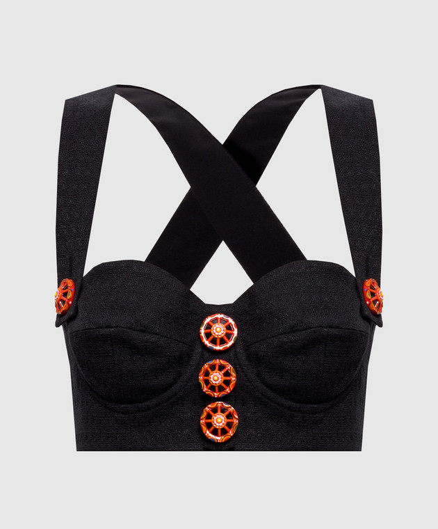 Dolce&Gabbana Черный топ-бюстье F7BY9TFU9AU