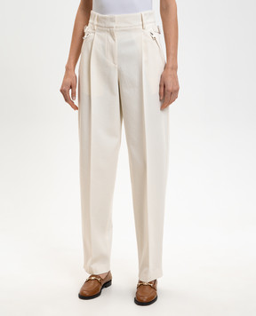 Givenchy Белые брюки с шерстью BW519E164D