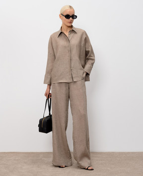 Fabiana Filippi Коричневая рубашка из льна CAD276F309M161