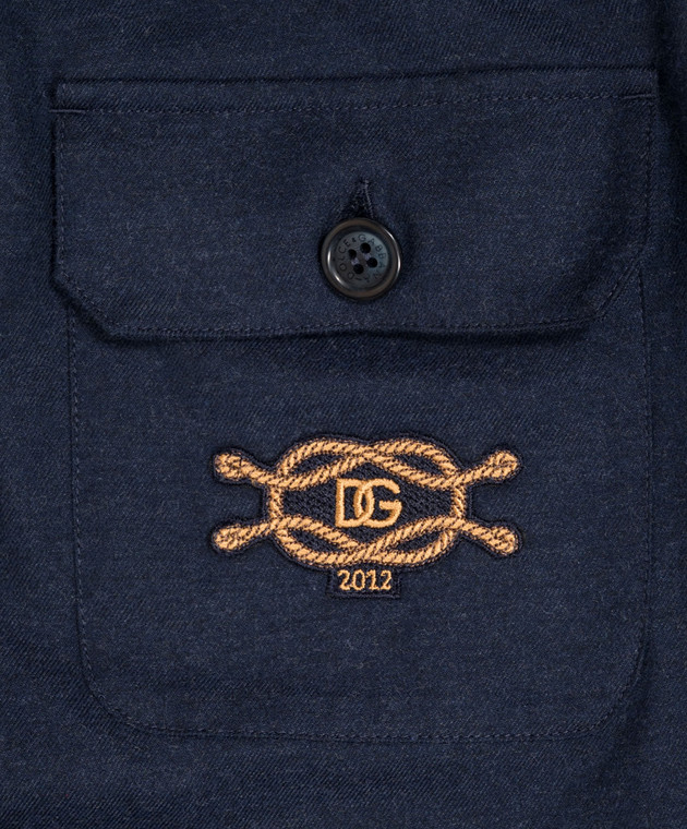Dolce&Gabbana Дитячі сині штани з брендовою нашивкою L45P47FU5ZI6 зображення 3
