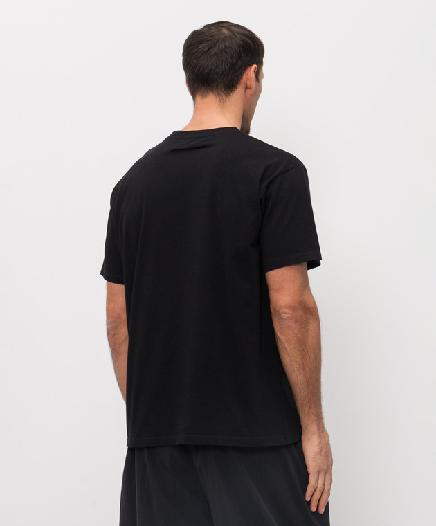 Maison Margiela MM6 Чорна футболка з принтом Spray SH0GC0067M20048 зображення 4