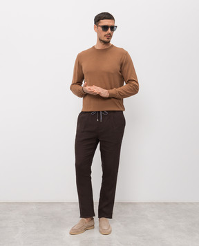 Cashmere&Whiskey Коричневий джемпер з шовком MU8122318517R