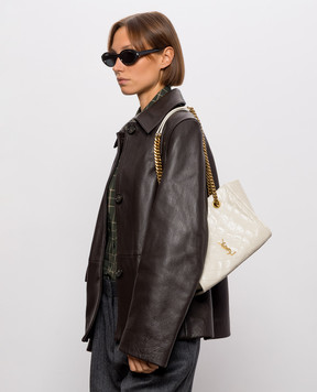 Saint Laurent Шкіряна сумка NIKI кольору айворі 8726800EN07