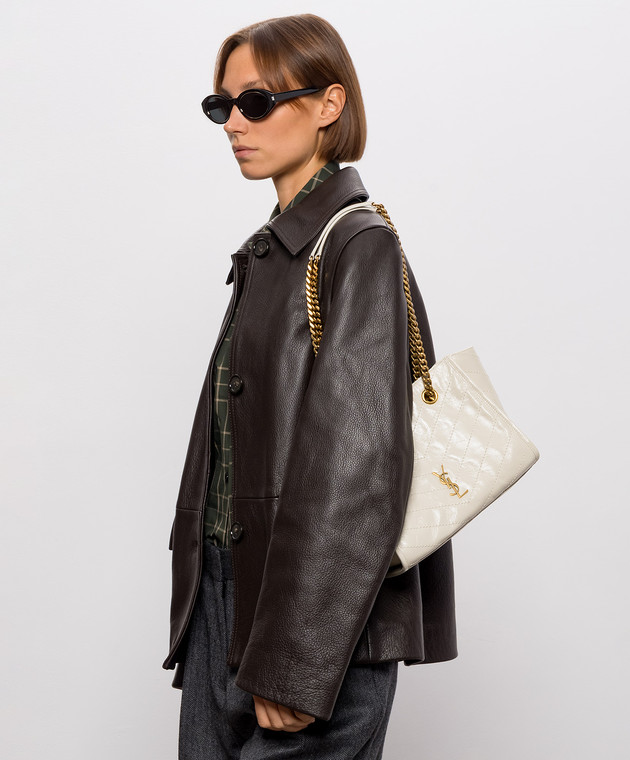 Saint Laurent Кожаная сумка NIKI цвета айвори 8726800EN07 изображение 2