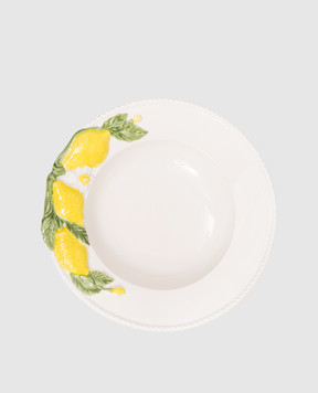 Les Ottomans Біла керамічна тарілка для супу Lemon LMN13