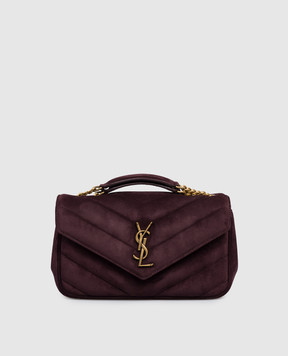 Saint Laurent Фіолетова замшева сумка Loulou 801437AAEY6