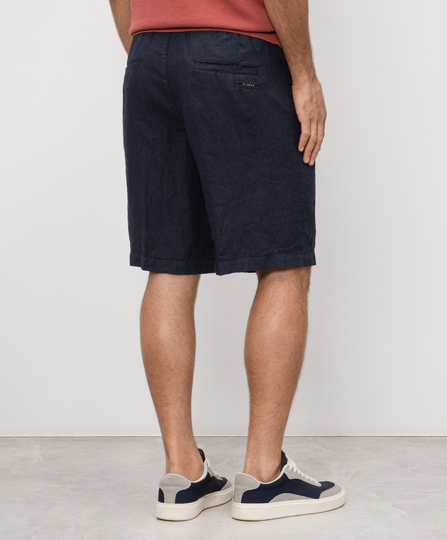 Peserico Сині шорти з льону R54235T00D02494 зображення 4