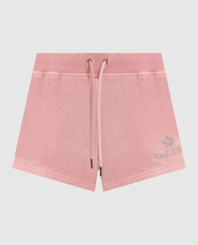 Sporty & Rich Розовые велюровые шорты Juicy SH057716689PI07