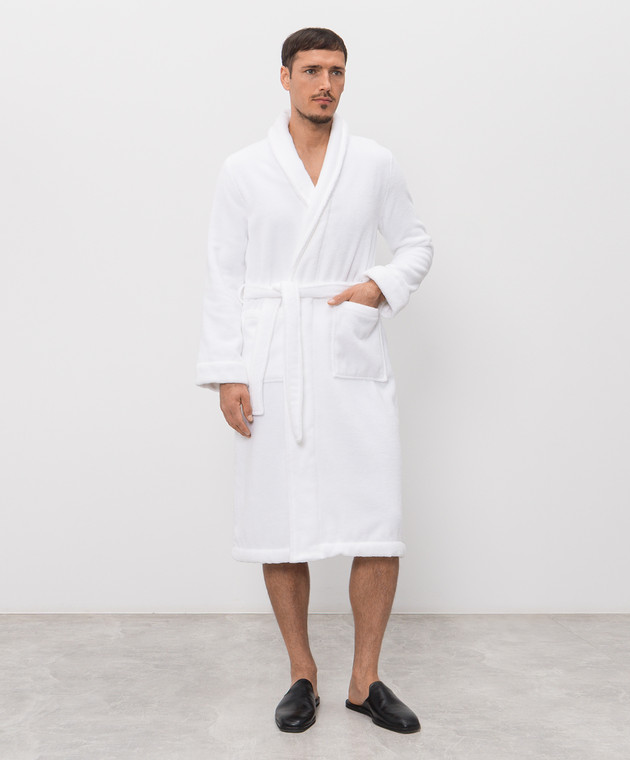 L'Appartement Белый махровый халат CHICAGO CHICAGOBATHROBE изображение 3