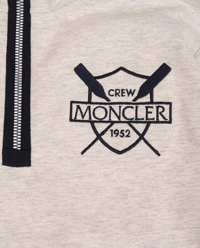 Moncler ENFANT Диячий бежевий меланжевий світшот з логотипом L19548G0000489AEB1214