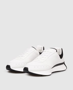 Alexander McQueen Білі комбіновані кросівки з логотипом 796138WIDNQ