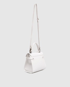 Gianni Notaro Біла шкіряна сумка-сетчел Ruga 099RUGANIKEL