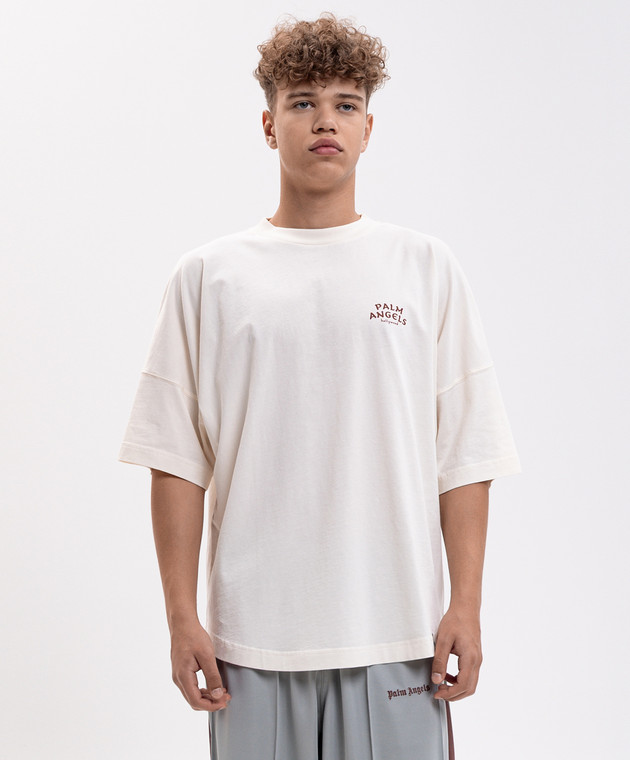 Palm Angels Футболка цвета айвори с принтом PAMAA005JR003 изображение 3