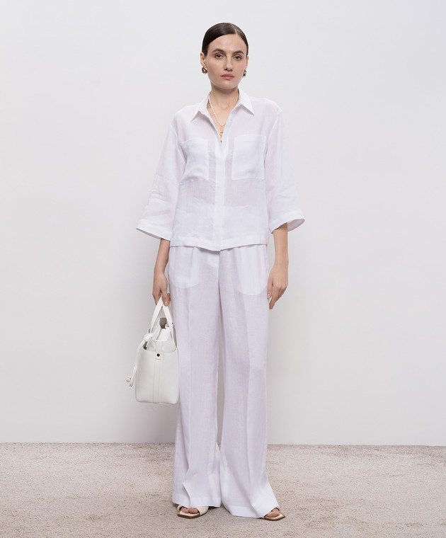 Peserico Біла сорочка з льону S0600202647 зображення 2