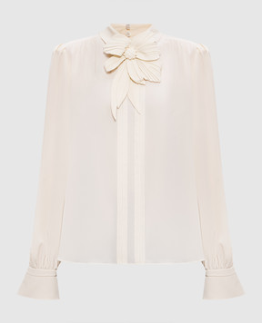 Valentino Бежева блуза із шовку 8B0AEBX021B